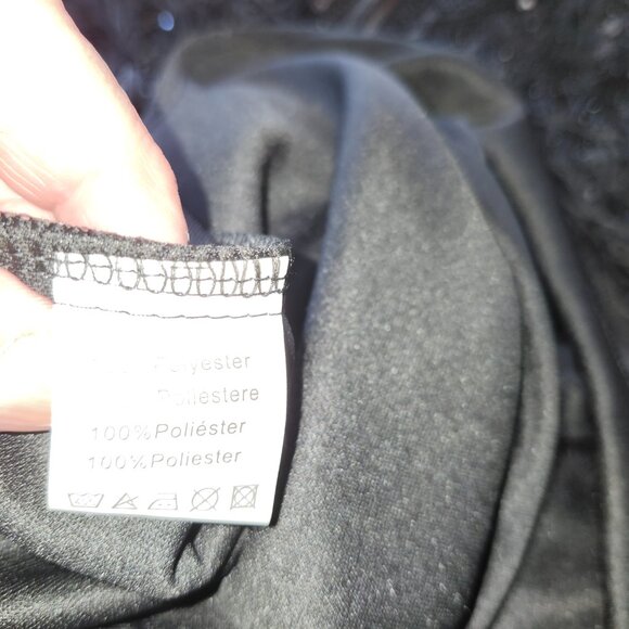 Babeyond Flapper Sheath Gatsby Dress Black Sz XXL Sequins Beads  Sleeveless - Picture 13 of 13